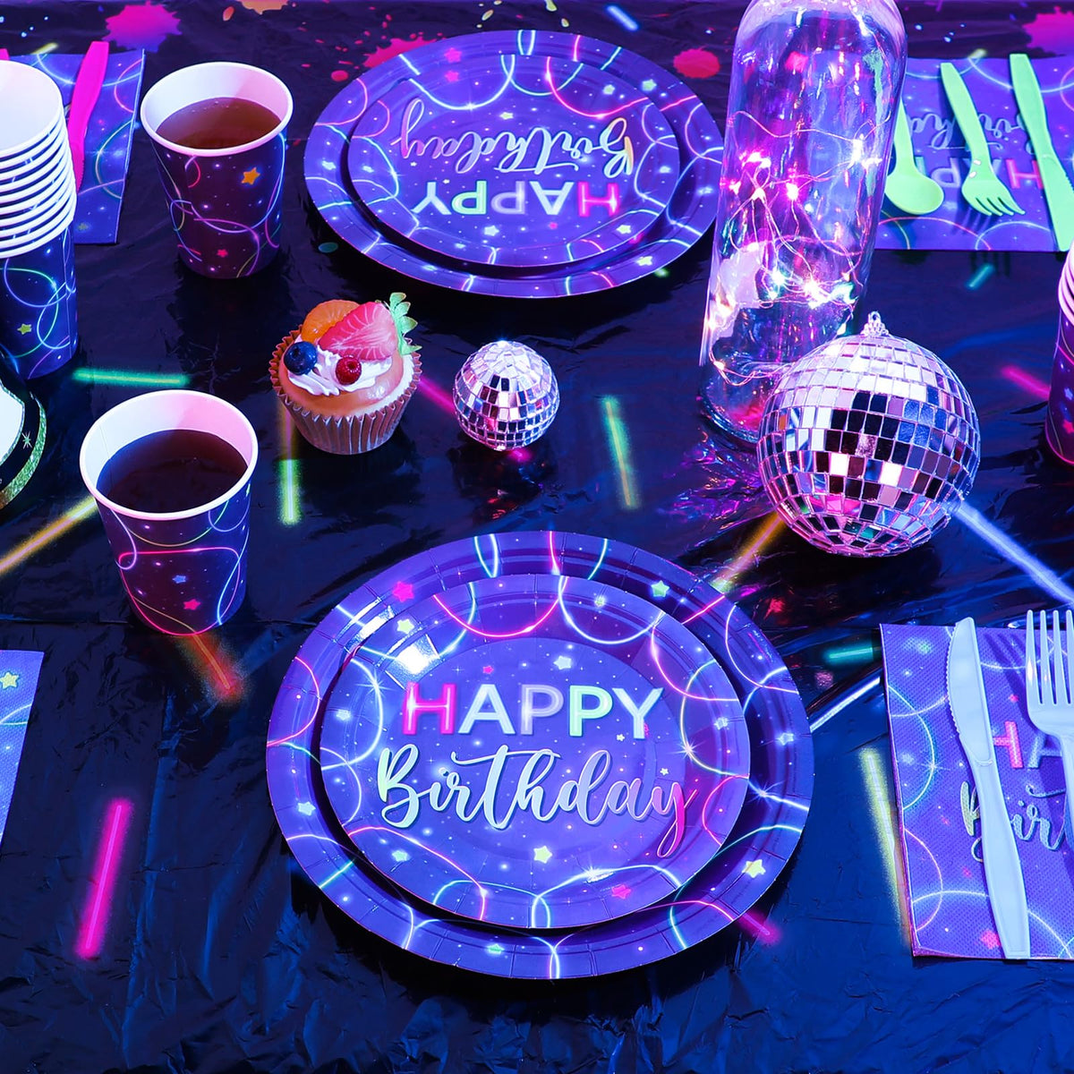 Meanplan neon birthday forks deliver sturdy, disposable cutlery for convenience
