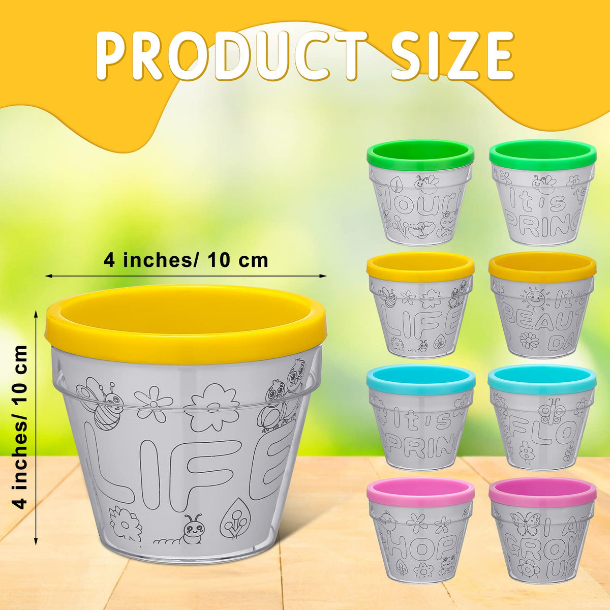 Meanplan paintable cards with pots for personalized gifts.
