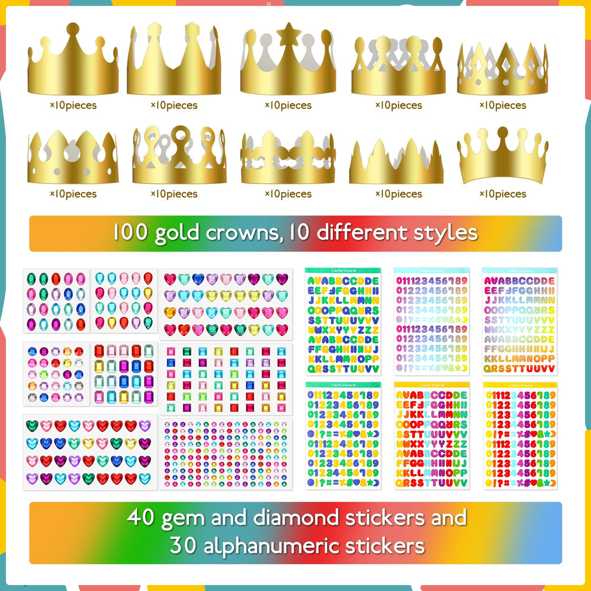 Meanplan princess crowns DIY decoration for kids' parties and pretend play.