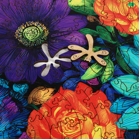 MEATRN chrysanthemum puzzle as decor-framed art enhances interior style.