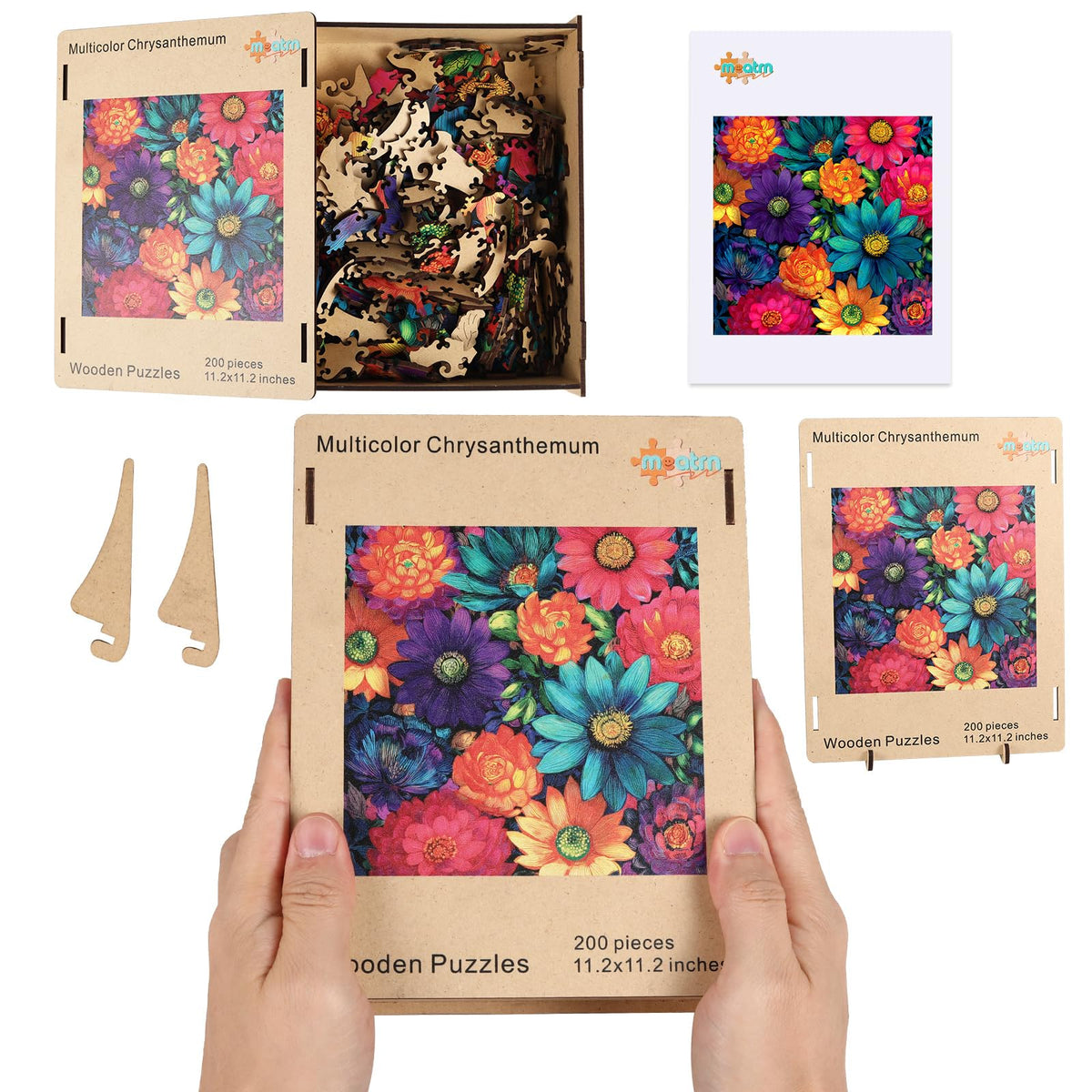 MEATRN wooden puzzle uses premium wood with vivid fade-resistant colors.