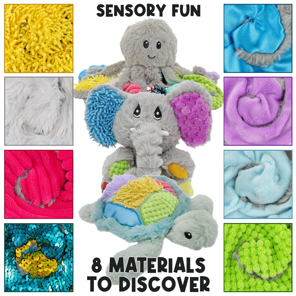 MEAVIA turtle Sunny with shell of five sensory materials