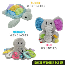 MEAVIA turtle Sunny with blue-silver sequins heart on the belly