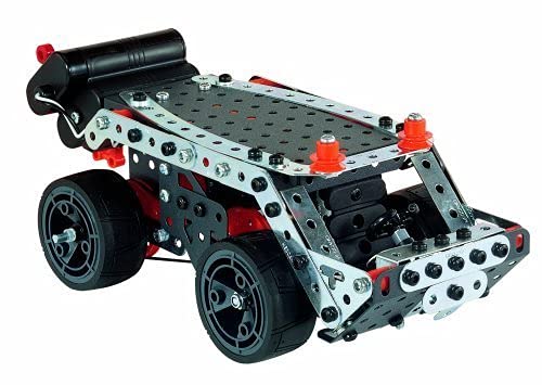 MECCANO storage case keeping 638+ parts neatly stored.