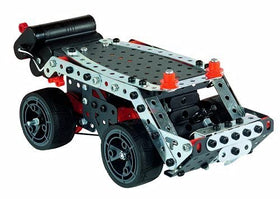 MECCANO storage case keeping 638+ parts neatly stored.