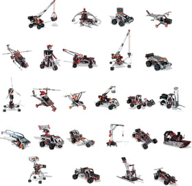 Meccano buggy crane in action powered by the 6V motor