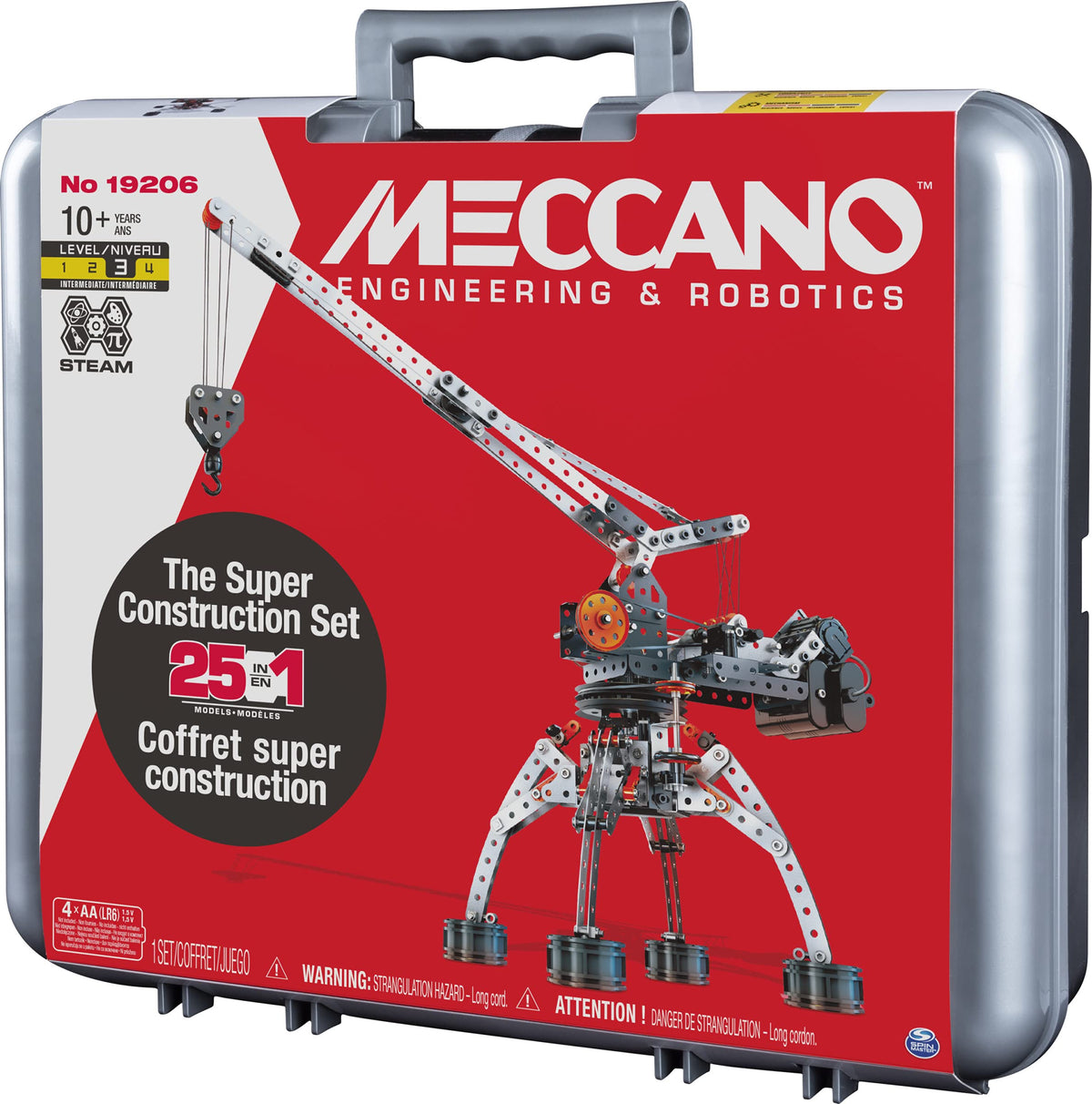 Meccano set on a kid's table encouraging STEM exploration