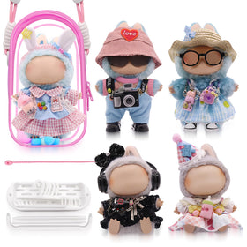 MechField Labubu clothes rack keeps outfits organized and ready for quick changes.