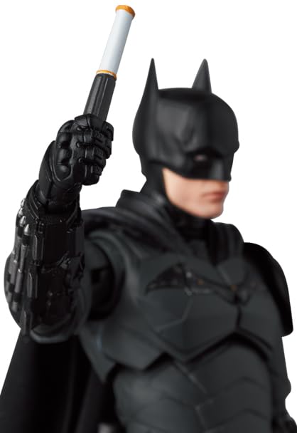 Medicom Batman MAFEX figure alternate chestplate allows display variety.