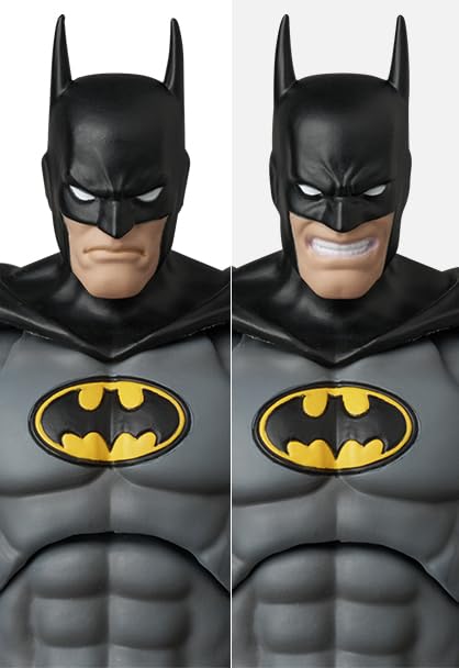 Medicom Mafex Knight Crusader Batman close-up articulation and texture.