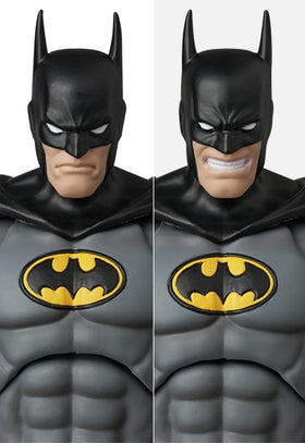 Medicom Mafex Knight Crusader Batman close-up articulation and texture.