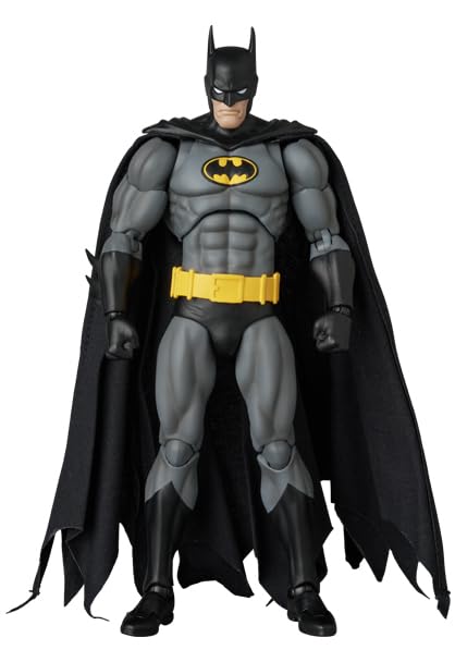 Medicom Mafex Knight Crusader Batman wired bat-hang enables dynamic pose options.
