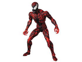Medicom Mafex Carnage Comic Ver. 160mm front view shows vivid paint and pose options.