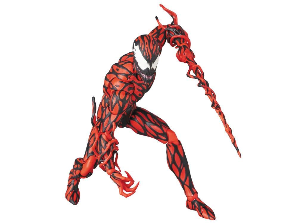 Medicom Mafex Carnage Comic Ver. 160mm interchangeable hands expand posing options.
