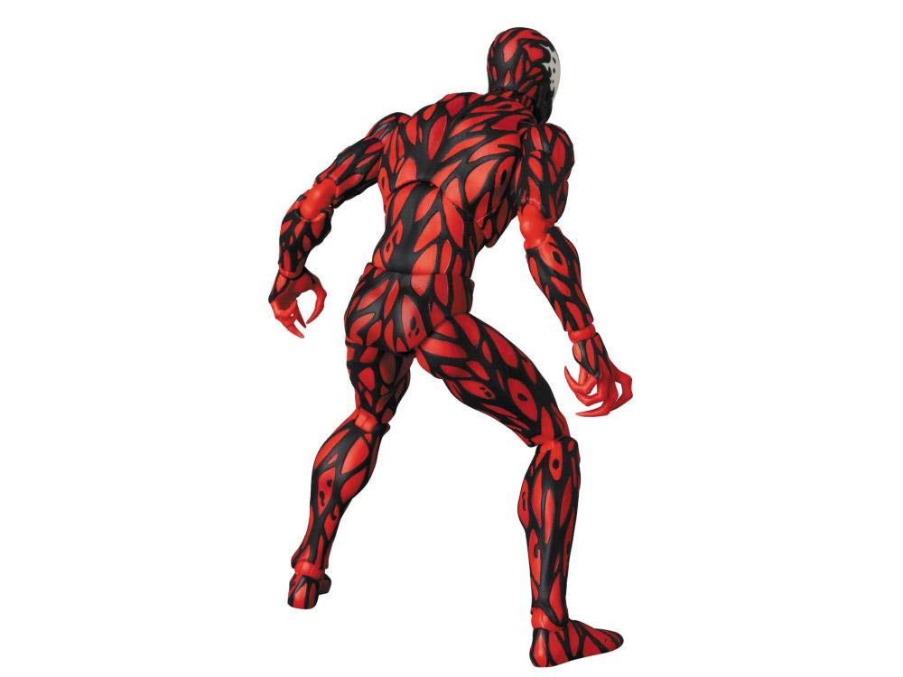 Medicom Mafex Carnage Comic Ver. 160mm side view highlights sculpt depth.