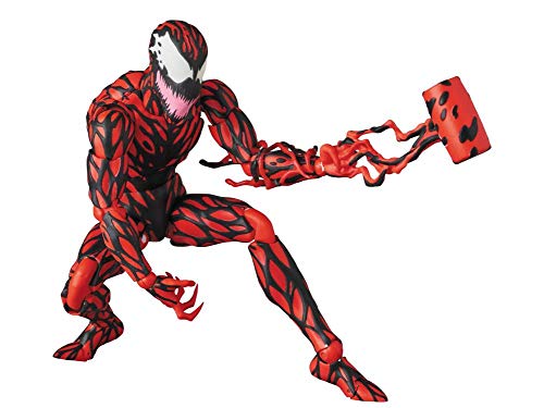 Medicom Mafex Carnage Comic Ver. 160mm stand included for stable display.