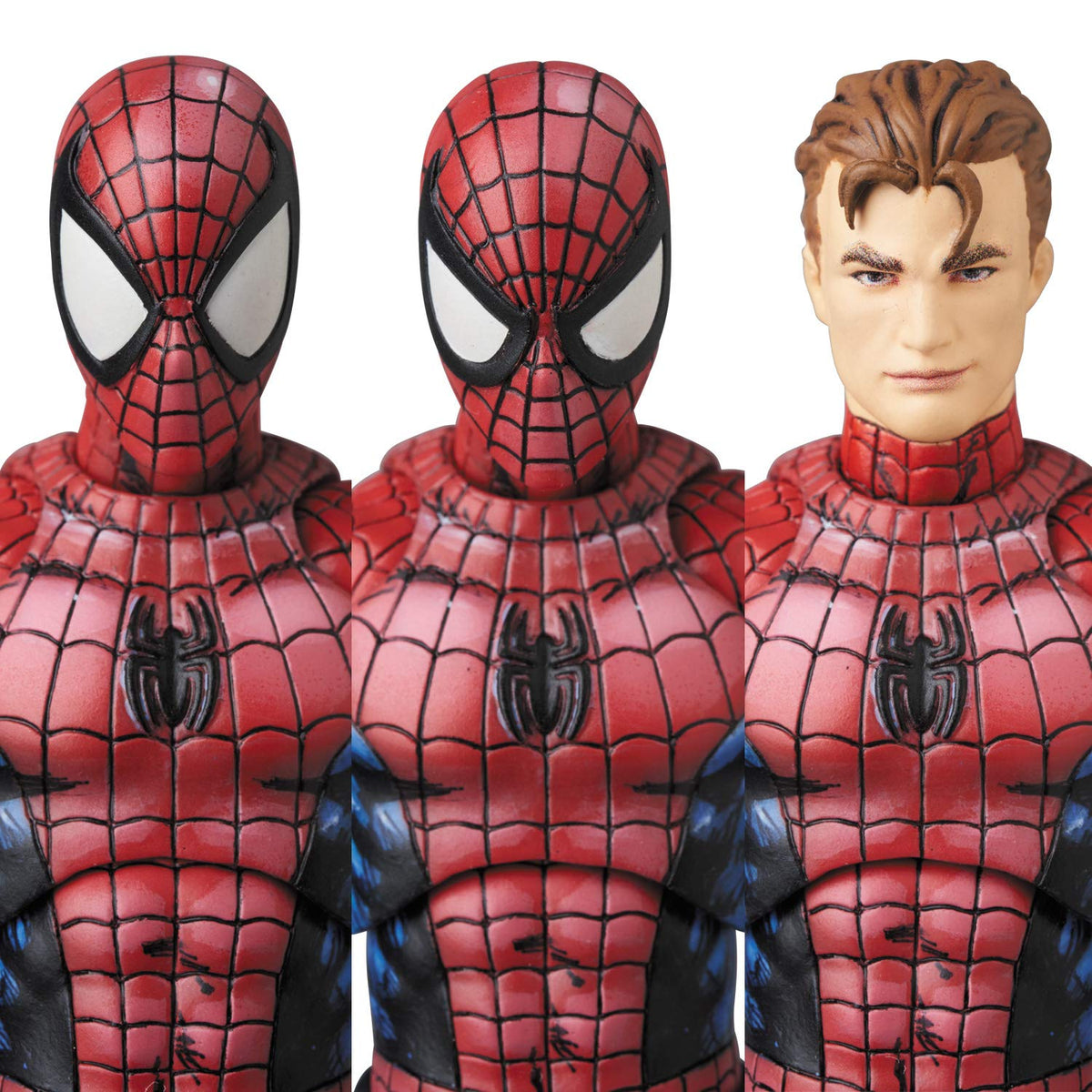 Medicom MAFEX Spider-Man figure is ready for photos and shelf display