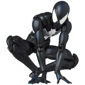 Medicom MAFEX Spider-Man Black Costume with 3 heads for varied expressions.