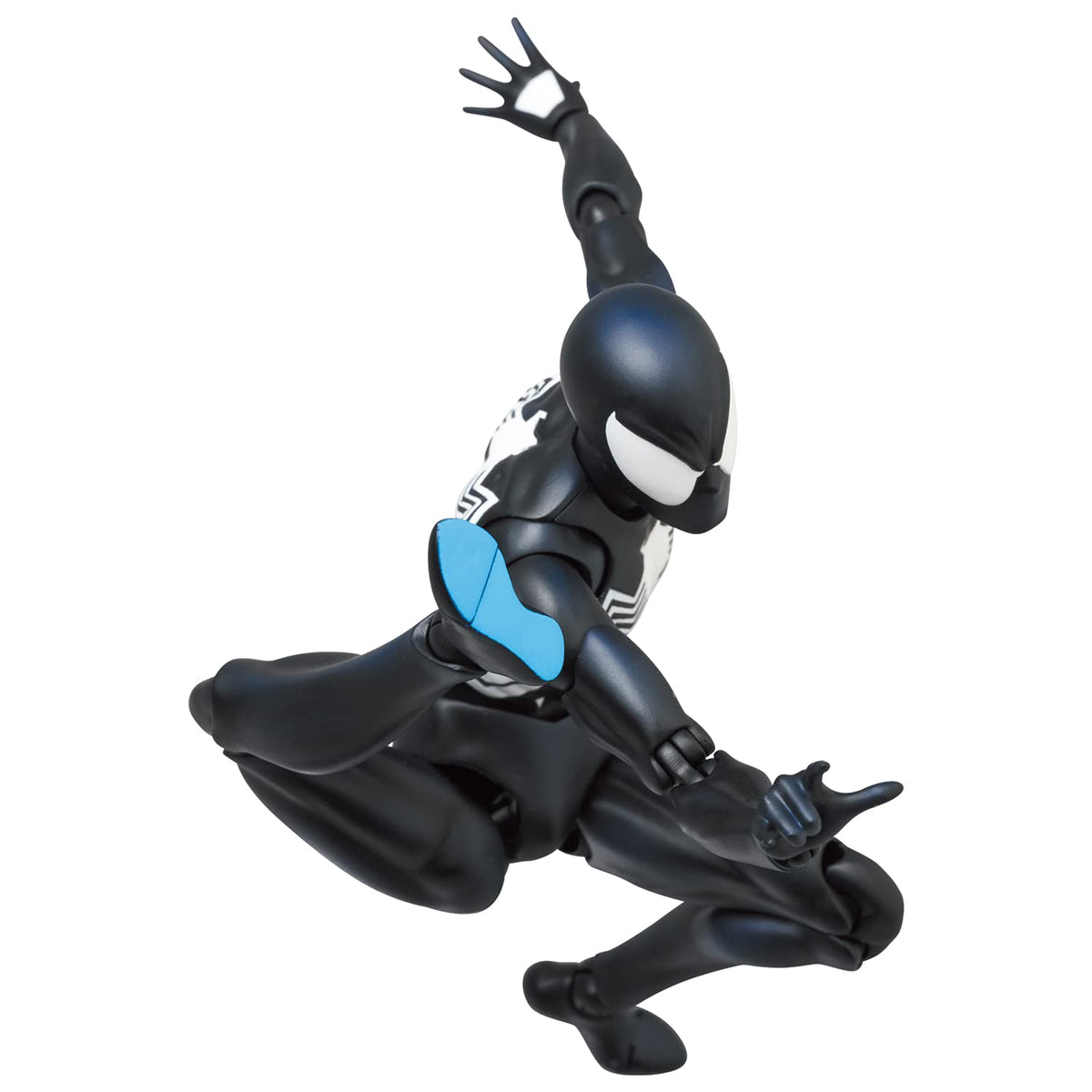 Medicom MAFEX Spider-Man Black Costume height reference for scale accuracy.