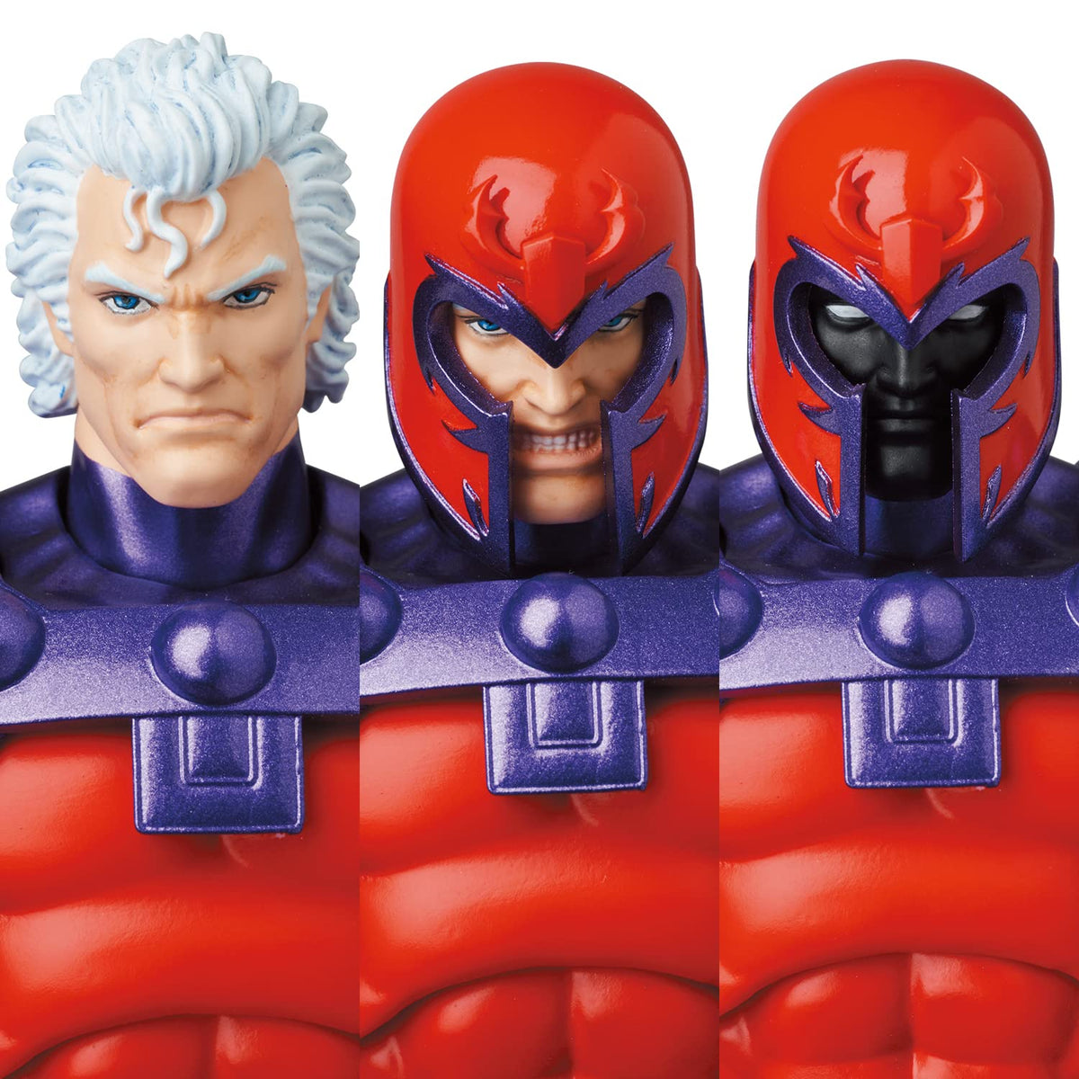 Medicom Mafex No.179 Magnito comic ver portrait pose, capture iconic character stances.
