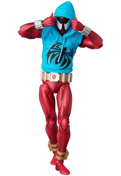 Medicom MAFEX Scarlet Spider Ver. 2.0 fabric costume with hood offers authentic texture for photos