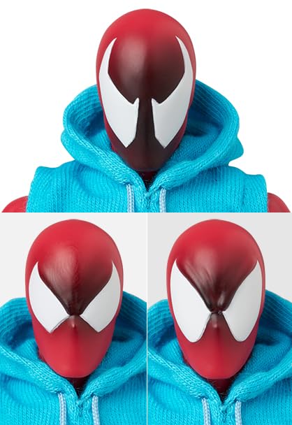 Medicom MAFEX Scarlet Spider Ver. 2.0 pre-painted finish provides rich detailing