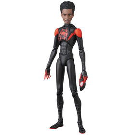 Medicom MAFEX Miles Morales fabric shorts provide realistic texture.