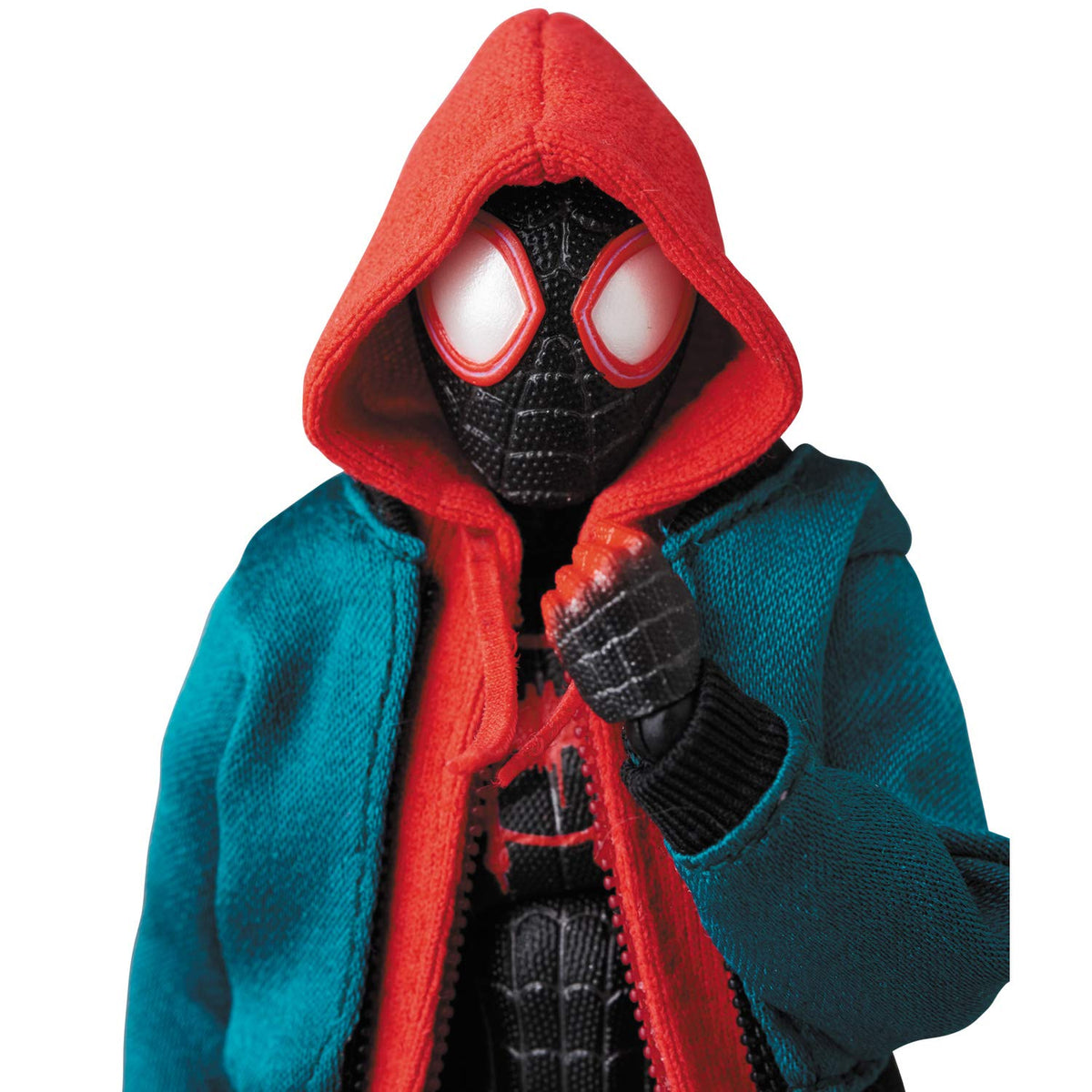 Medicom MAFEX Miles Morales wrist parts for varied action gestures.