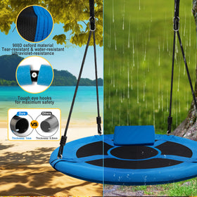 Medicook saucer seat pillow adds comfort during long swings.