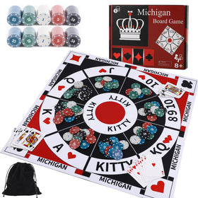 Medikaison Michigan Rummy board mat folded for easy storage and travel