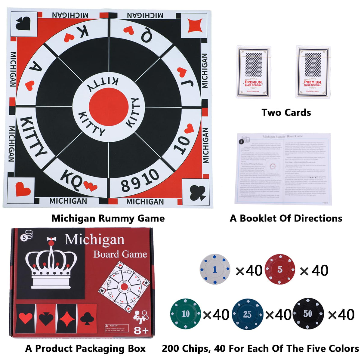 Medikaison Michigan Rummy mat in use with friends around the table