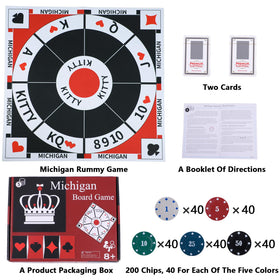 Medikaison Michigan Rummy mat in use with friends around the table