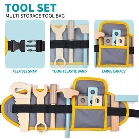 Medoga hammer offers safe tactile construction for imaginative play and motor practice.
