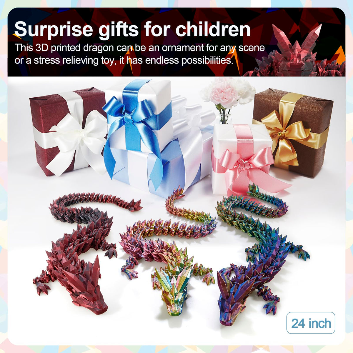 Meet Gladness glow-in-the-dark dragon adds ambient light to any room.