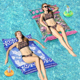 Meetinext 2-pack pool hammock floats for lounging and cooling in chlorinated water