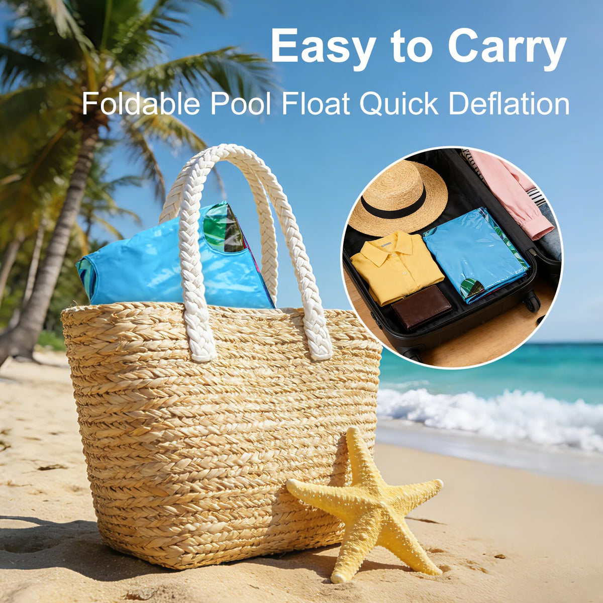 Meetinext portable floats set up for beach and pool party lounging