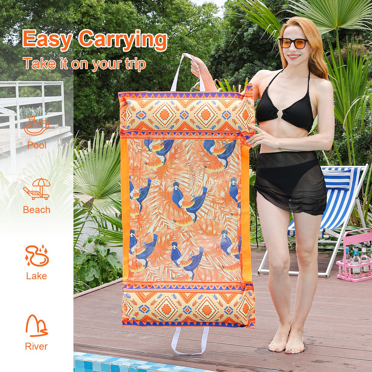 Meetinext portable pool float ideal for beach trips.