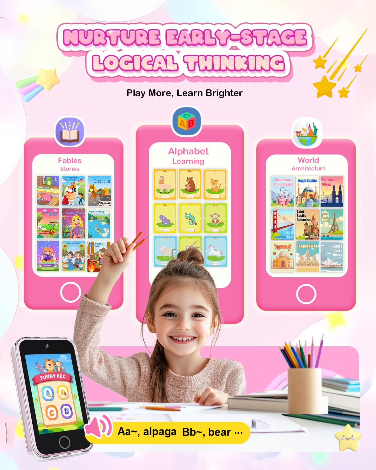Meetrye Kids Smart Phone educational apps and puzzles for early skills
