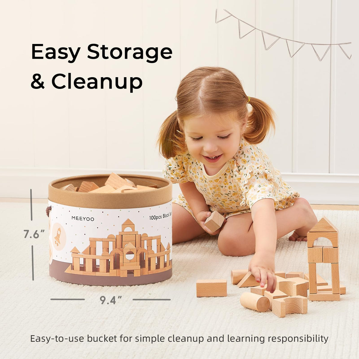 Meeyoo block building a castle for imaginative play