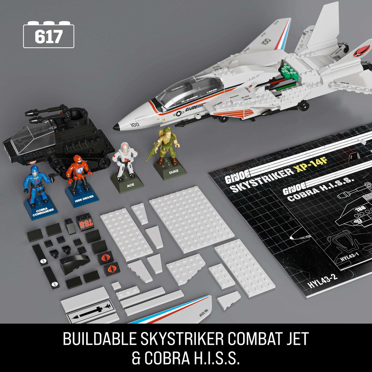 MEGA BLOKS COBRA H.I.S.S. tank tread detail for sturdy, museum-worthy display