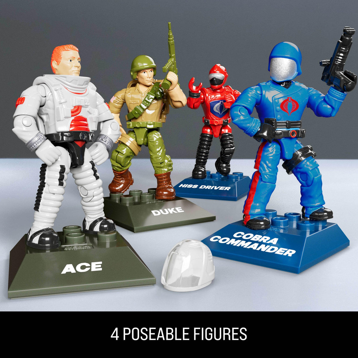MEGA BLOKS COBRA H.I.S.S. rotating turret shows authentic battle-ready pose