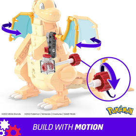 Mega Bloks Dragonite poseable figure ready for imaginative flight poses
