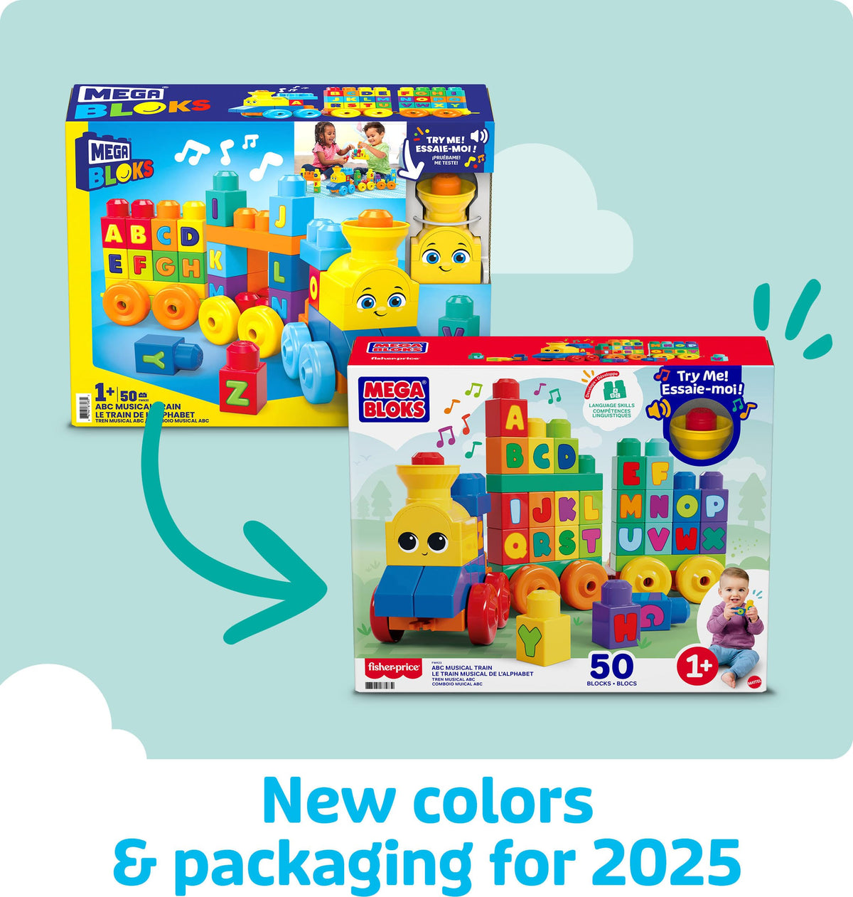 MEGA BLOKS grow-with-mega-bloks concept supports ongoing creativity as skills develop.