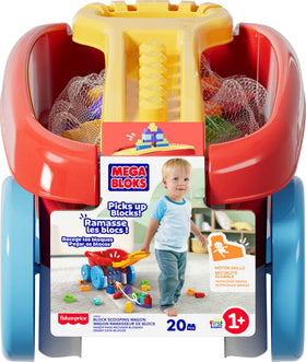 Mega Bloks First Builders toddler on the floor building and exploring creatively.