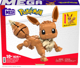 Mega Bloks Eevee display-ready poseable figure for shelf styling.