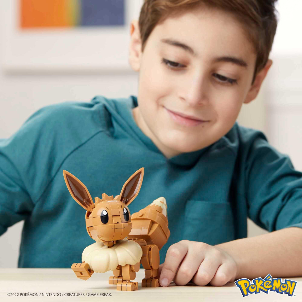 Mega Bloks Pokemon Eevee posed for battle-ready action