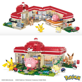 Mega Bloks Pokemon Center playset connects with other sets for bigger adventures