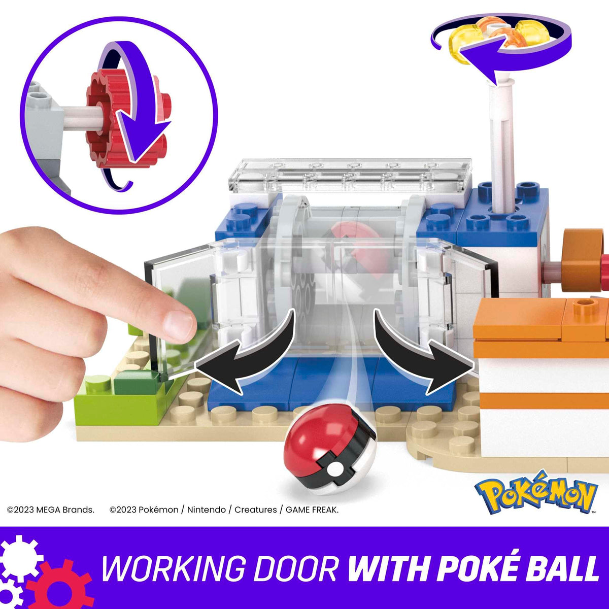 Mega Bloks Pokemon Eevee figure designed for dynamic posing and adventure