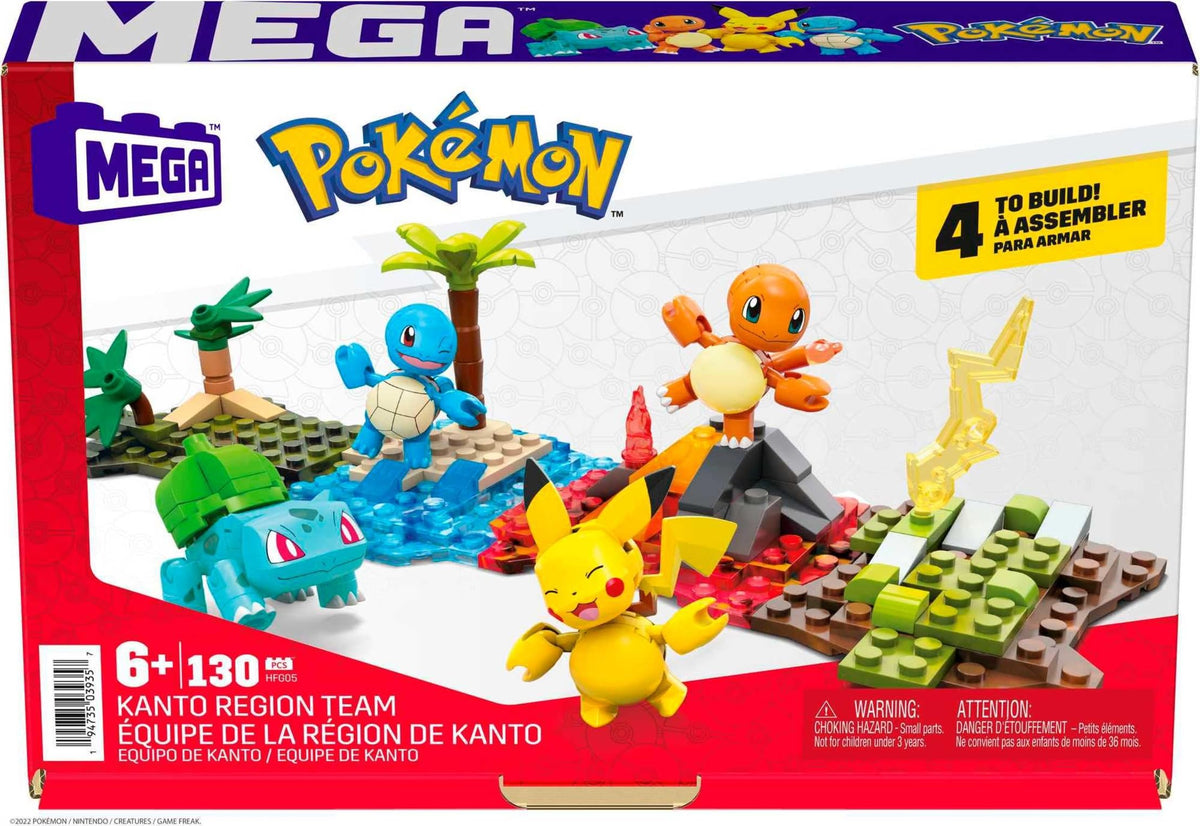 Mega Bloks Pokemon Kanto 130-pieces building set for versatile expansion
