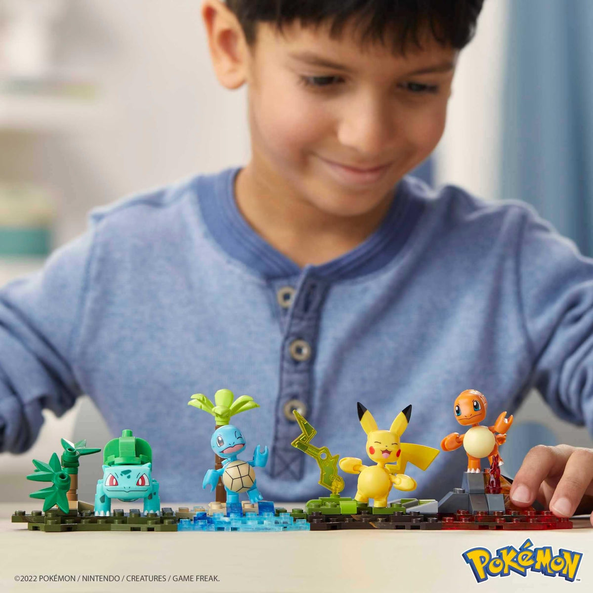 Mega Bloks Pokemon Kanto Charmander figure with articulated limbs for sizzling action builds